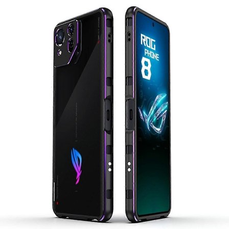 För Asus ROG Phone 8 5G/Phone 8 Pro 5G Stötfångarfodral Telefon Metallram med Kameralinsskydd
