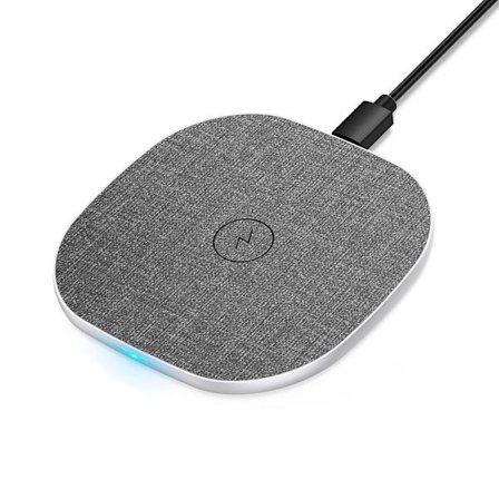 Leather Wireless Charging Ultra-Thin Portable Mobile Phone Wireless Fast Charging for iPhone 14 Pro/13/12/11/X/XR/Xs, White