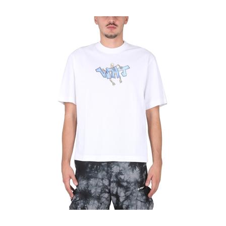 Off White, T-Shirts Wit, Heren, Maat:M