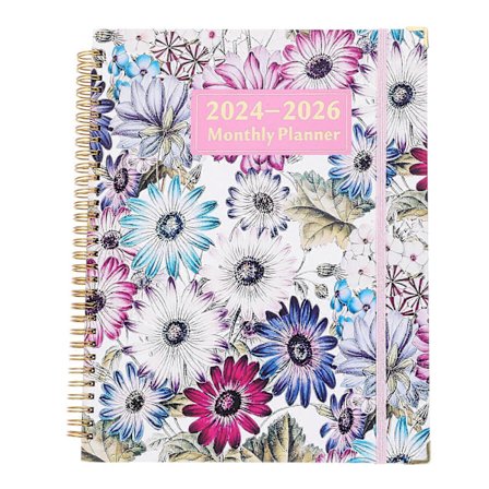 Kuukausisuunnittelija Muistikirja 2024-2026 Kalenteri Muistilehtiö Agenda Muistikirja Suunnittelija Koristeellinen Muistilehtiö