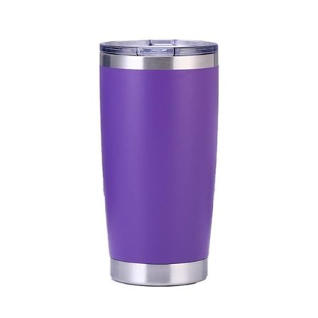 (Lilla) Isoleret flaske, rustfrit stål, 590 ml isoleret krus, lilla