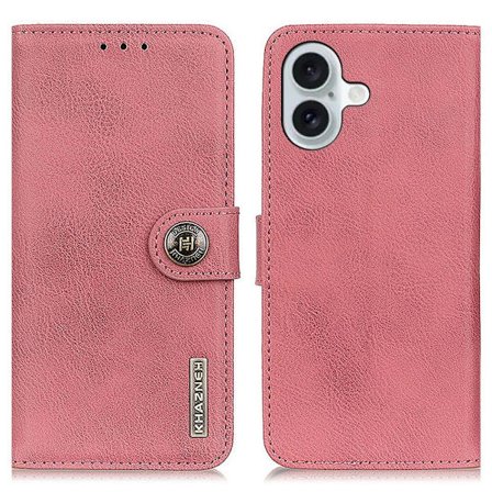 KHAZNEH för iPhone 16 Plus Plånboksfodral - Rosa
