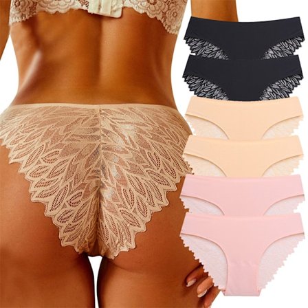 6-pack Sexiga Underkläder för Kvinnor Osynliga Trosor