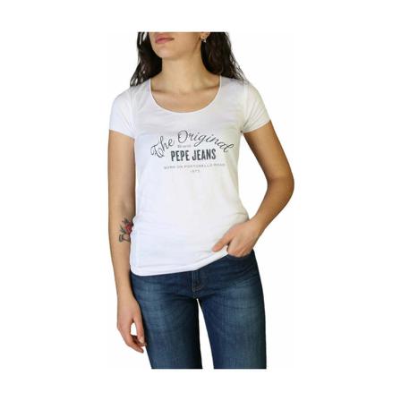 Pepe Jeans - T-shirts - Vit - Dam - Storlek: M, Dam, Storlek: M