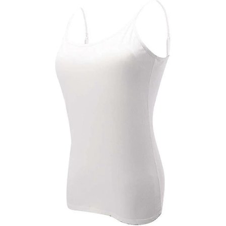 Dam Camisoles Toppar Med Inbyggd Vadderad BH Basic Andningsbar Tanktop