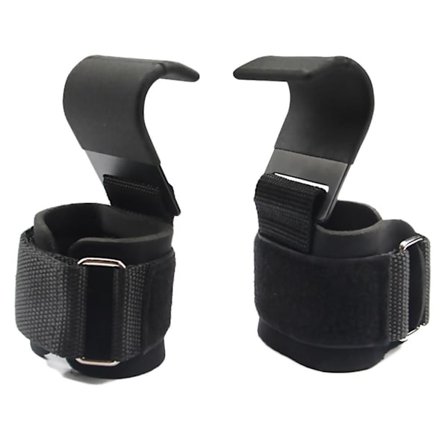 2024 Vikt lyftkrok handledsrem kraftig stål krok för tyngdlyftningsträning