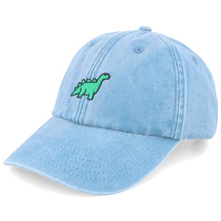Iconic - Blå unconstructed Keps - Vintage Washed Denim Light Blue Dad Cap @ Hatstore