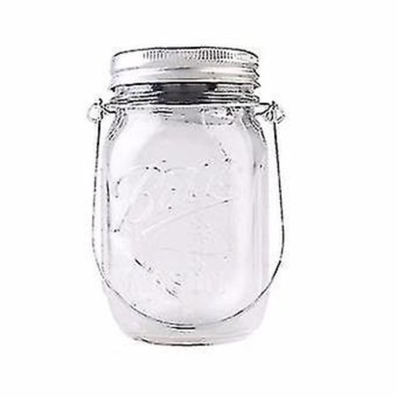 Udendørs Solglas Mason Jar med Integreret Solpanel og LED-lys