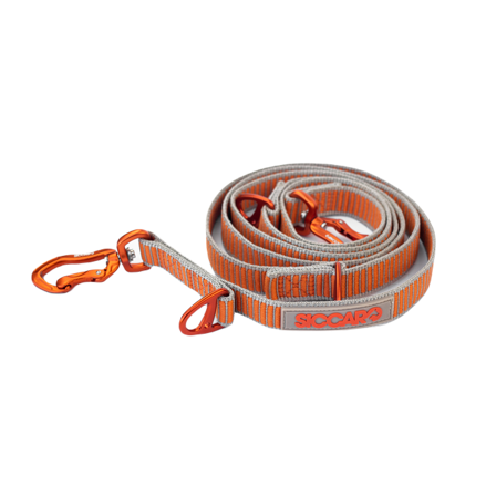 Siccaro - Multi-couple Sealines oransje/sølv 200 cm - Hund - Halsbånd - ZOO.no