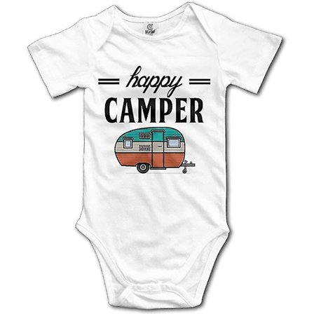 Happy Camper Camping Utomhus Baby Flickor/pojkar Vit