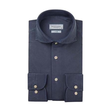Profuomo M , Blauw , Heren , Maat: S Casual Overhemden