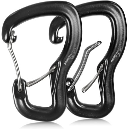 Kraftig karabinhagekrog 8KN (799 kg), ultralette aluminium karabinhager med dobbelt dør B-form, til hængekøje, camping