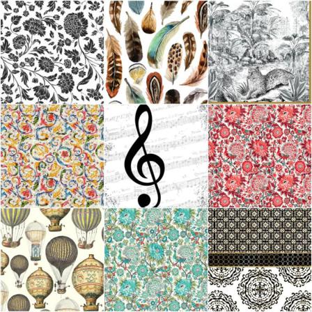 Decoupage Servetter 18 St Marint Motiv