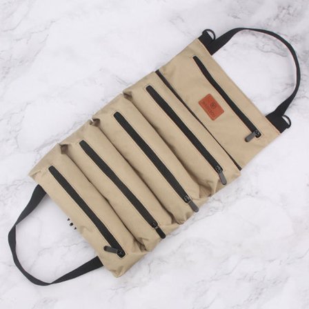 Canvas Kit Portable Car Tool Förvaringsväska Khaki