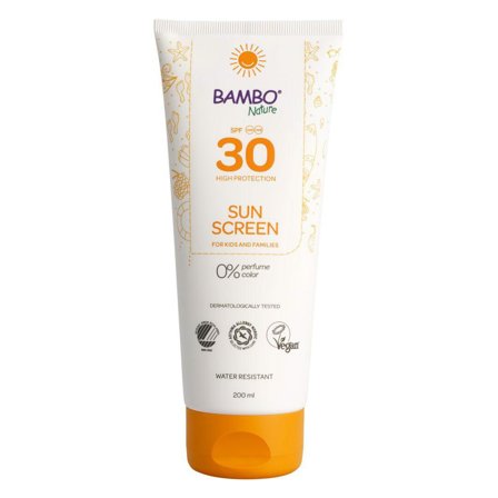 BAMBO Solskyddskräm SPF30 200ml - Lyreco - Sjukvård och omsorg - Hygien - Solskydd