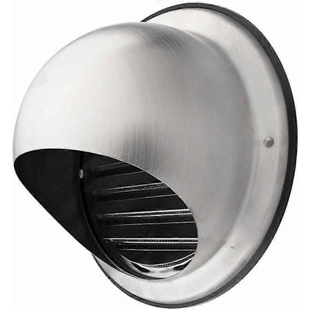 VMC Ventilationsrist, Udendørs luftventil i rustfrit stål med net