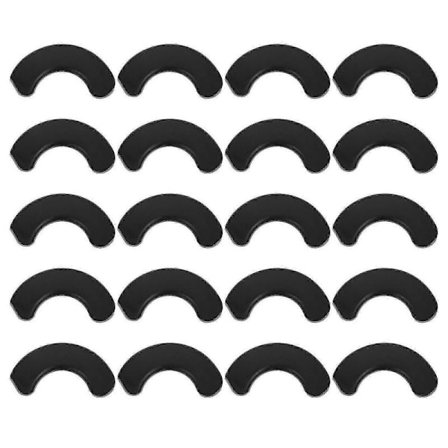 Håndvægt Stødsikre Puder, 20-pak Gummigulvbeskyttere, Sort