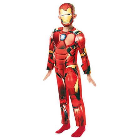 Iron man deluxe 122/128 cl (7-8 år) dräkt med mask avengers V