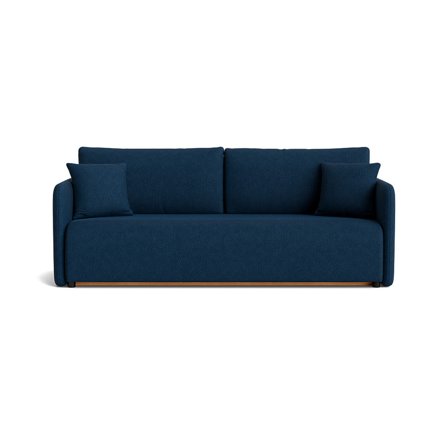 Firenze 3-Sitzer-Schlafsofa mit Stauraum in Aragon Blau, moderner Stil, komfortable Bettfunktion für tägliche Entspannung, 88cm Tiefe.