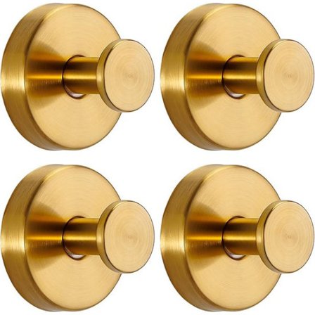 Sugekoppkroker - 4-pakning - Håndklekroker - for vinduer, glass, bad, kjøkken - Sølv