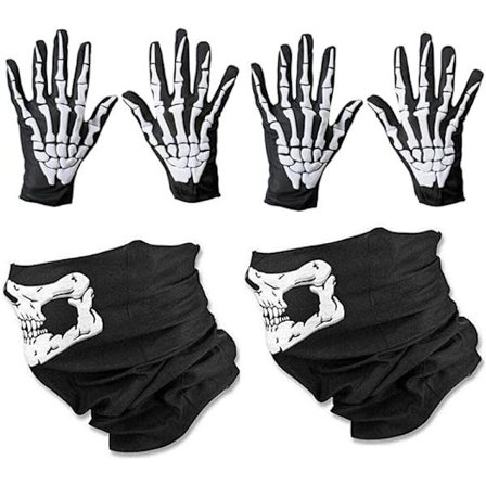 6 st Halloween mask skräck skelett skelett mask skelett spöke