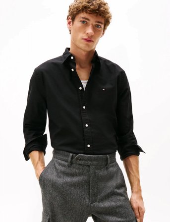 Tommy Hilfiger Solid Heritage Oxford Rf Shirt - Black - L