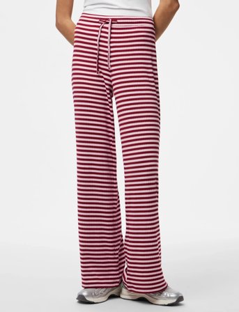 Pieces Pclaya Mw Wide Pants Jrs Noos - Multi/patterned - XL