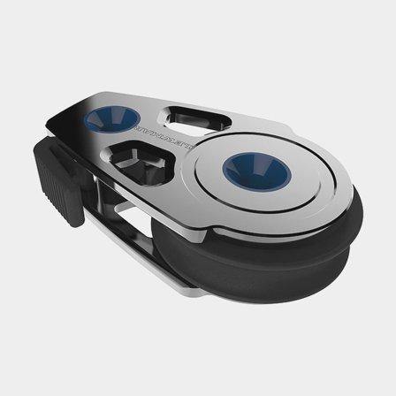 Moitão simples Lewmar Synchro 72, fixo/giratório, com rolamento de deslizamento, com trava rápida, para cabos Ø10 - 12 mm