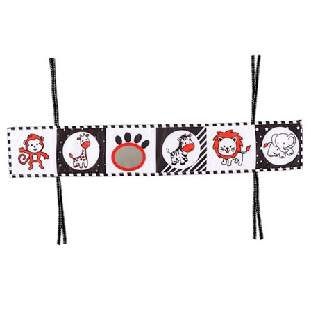 Højkontrast Sort Hvid Blød Baby Kludbog Tidlig Pædagogisk Dyrelegetøjsgave