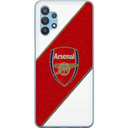 Kompatibelt Mobilskal till Samsung Samsung Galaxy A32 5G Moschino Toy teddybjörn med enkel tecknad design, brun björn med vit tröja och tydlig logo