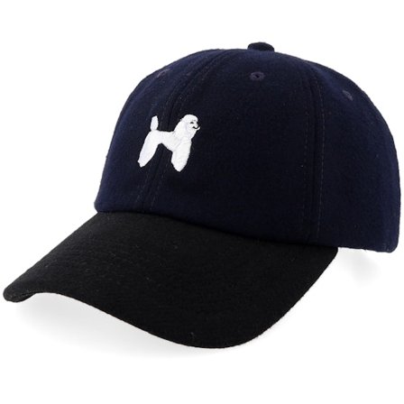 Iconic - Blau Cap - Poodle Dog Wool Navy/Black Dat Cap / Unstructured @ Hatstore