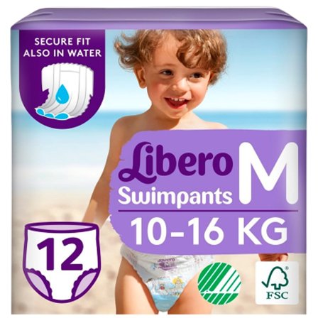 Libero Svømmeble Str. M, 10-16 kg, 12 stk., Børn & Forældre, Bleer, Svømmebleer