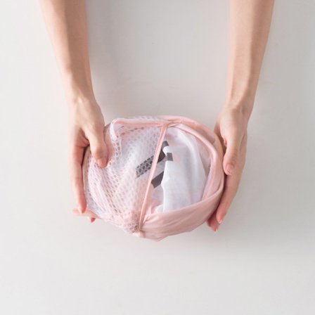 Rosa hopfällbar korg med handtag, smutstvättkorg