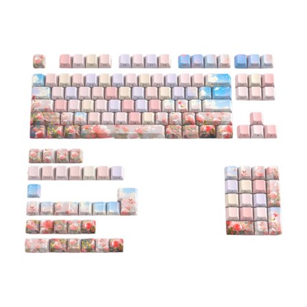 Double Shot PBT Keycaps Shot Dye Subbed PBT Keycaps til 134 taster til mekaniske tastaturer Tykke PBT Farvet Rose Pink
