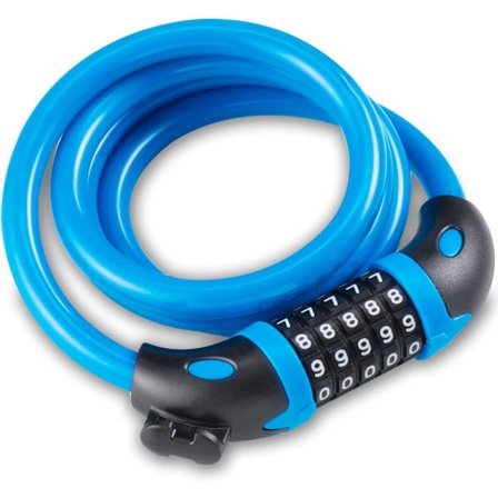 Cykelås med 5-cifret kode, 1,2 m/4 fod Cykellås Kombinationskabellås Letvægts & Sikkerheds Cykelkædelås til Cykel Blå