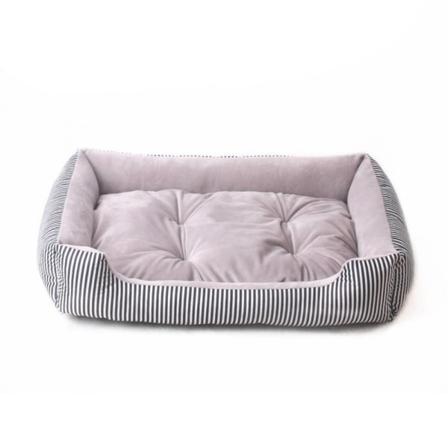 Fyra säsonger randig husdjurshåla, stor, medelstor och liten hund Grey 50CM