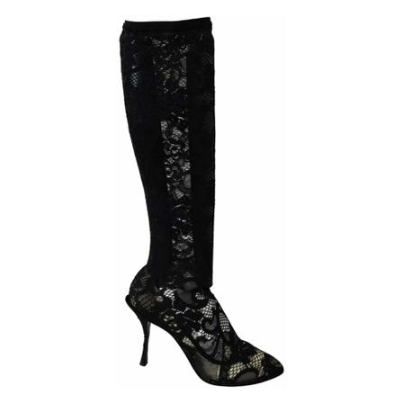 Dolce & Gabbana, High Boots Czarny, Kobieta, Rozmiar: 41 EU