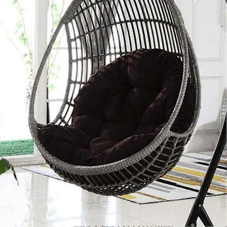 Hængende æggestol hængekøje til indendørs brug med tyk pude og puder (kun sædehynde inkluderet) - WELLNGS