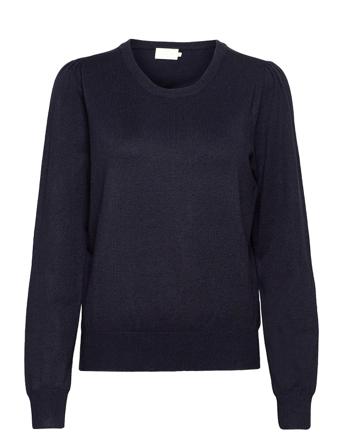 Peony Round Neck Pullover Blue Minus