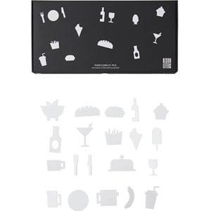 Design Letters Pack of 21 White Food Icons for Message Board One Size - Home accessories - One size - White - Junge