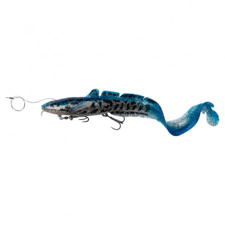 Savage Gear 3D Line Thru Burbot 36cm, 216g Fast Sinking - Blue Silver