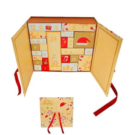 Joulun adventtikalenteri 2023 DIY joulun täyttölaatikko 24 päivän joulukalenteri Tyhjä lahjarasia lapsille pojille tytöille style 1
