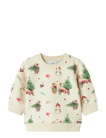 name it Nbnrenu Ls Sweat Bru - Cream - 50