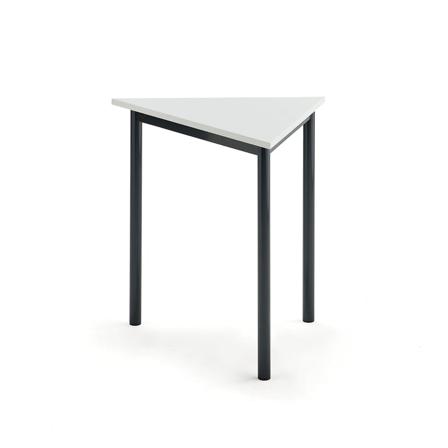 Bord BORÅS TRIANGEL, 800x700x720 mm, hvid laminat, antracitgrå