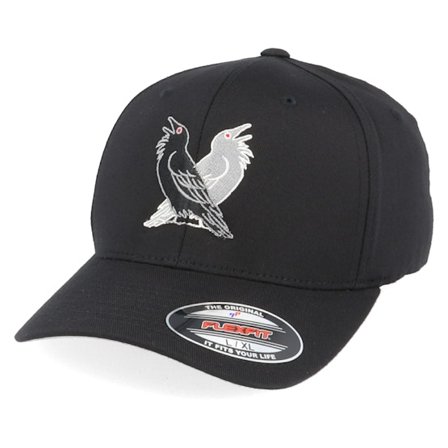 Vikings - Černá flexfit Kšiltovka - Hugin Munin Black Flexfit @ Hatstore