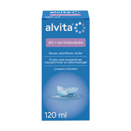 Alvita Alt-i-en Linsevæske, 120 ml