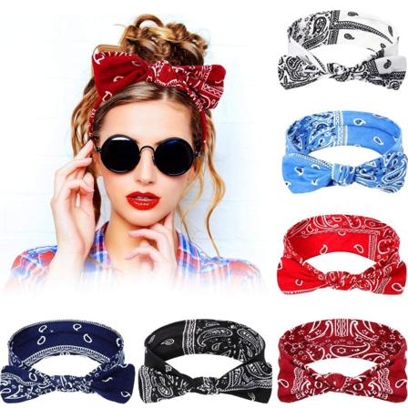 6 kpl Paisley-hiuspantoja Boho-solmiopanta Solmu-päähine