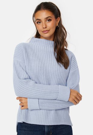 SELECTED Slfselma LS Knit Pullover Cashmere Blue Klær