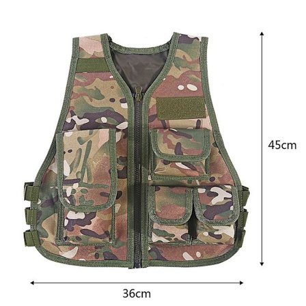 Hot Børne Camouflage Vest til Udendørs Kamp Jagt Spil (cp Camouflage L)