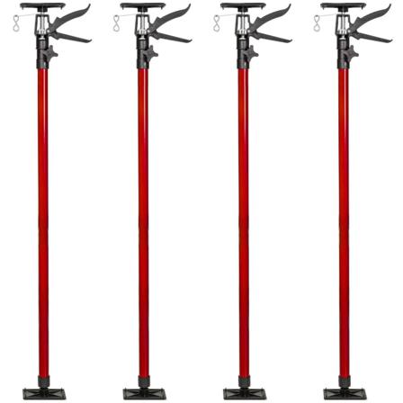 Tectake 4 Takstöd 115 – 290cm Röd